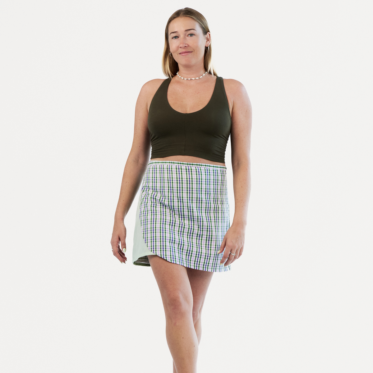 POST-SURF WRAP SKIRT M - Blue & White
