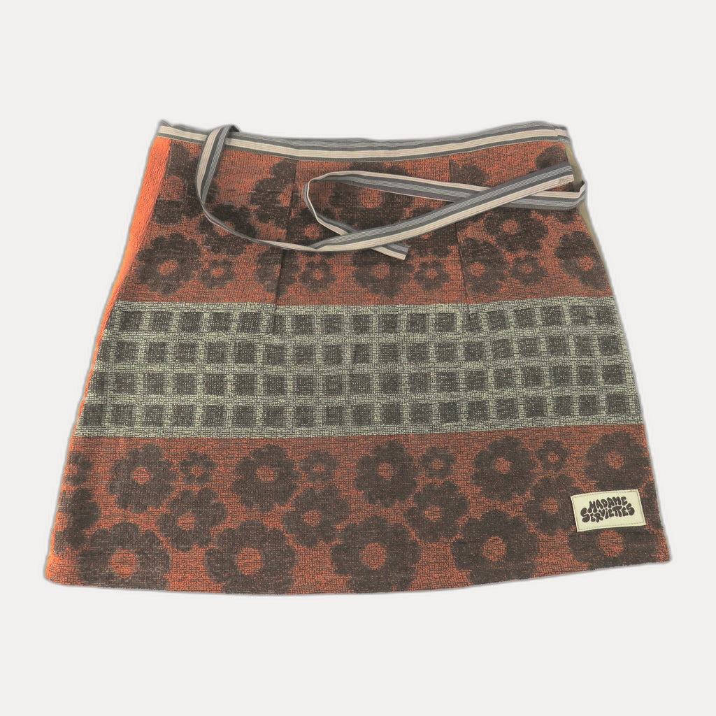 POST-SURF SKIRT L - Orange & Brown
