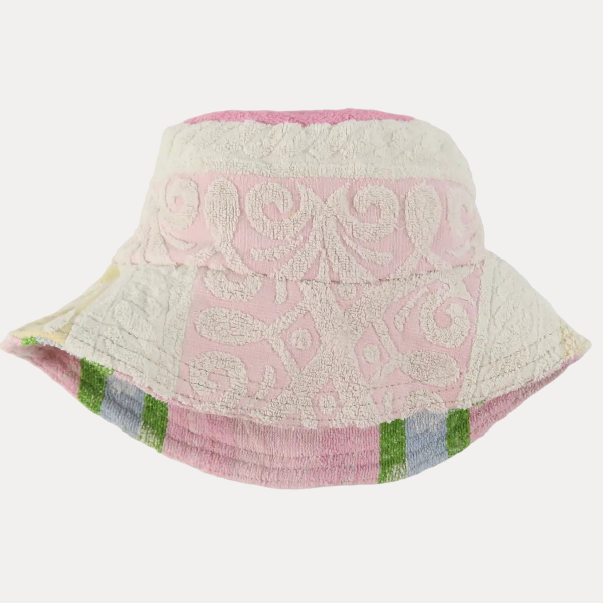 BEACH HAT REVERSIBLE L - White & Pink