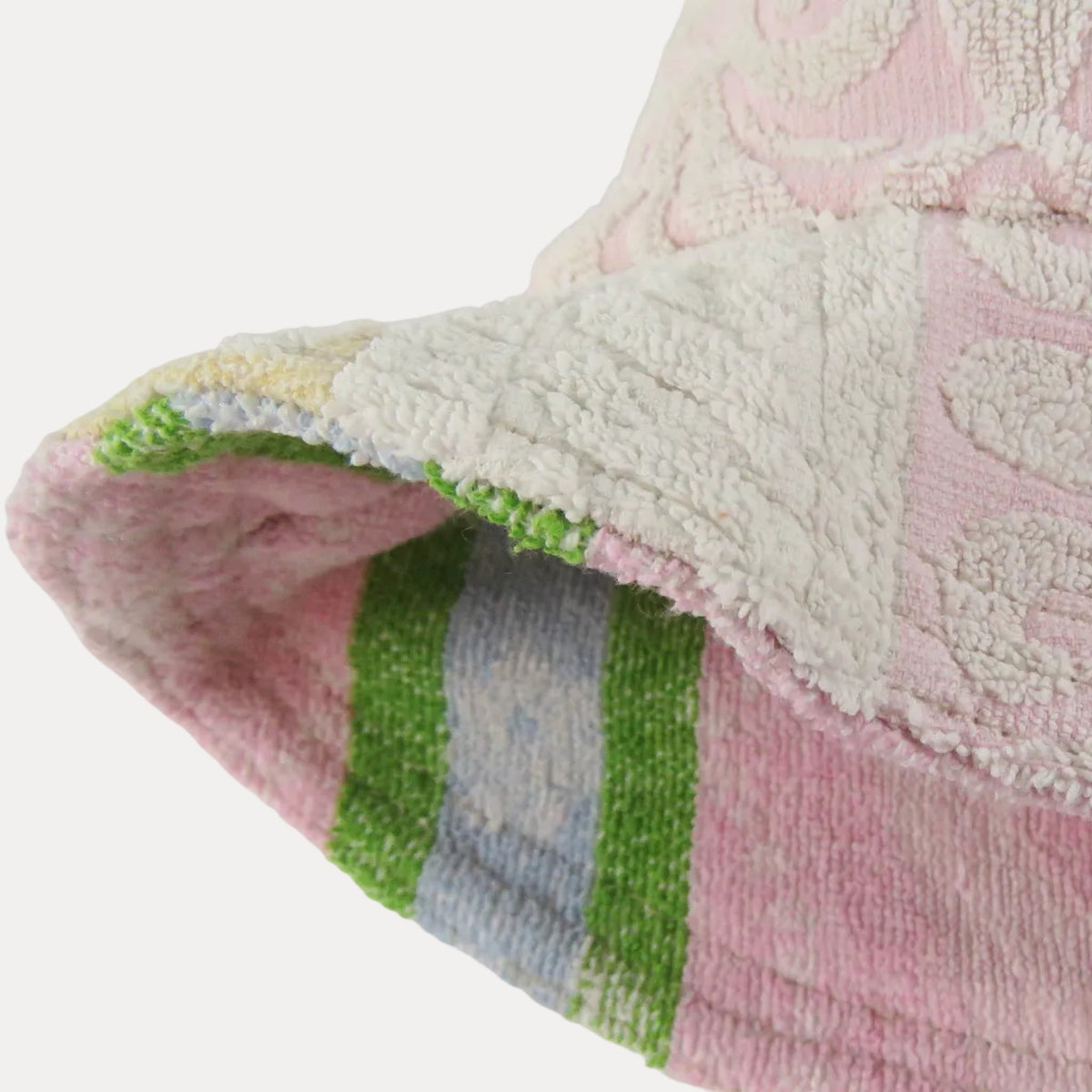 BEACH HAT REVERSIBLE L - White & Pink