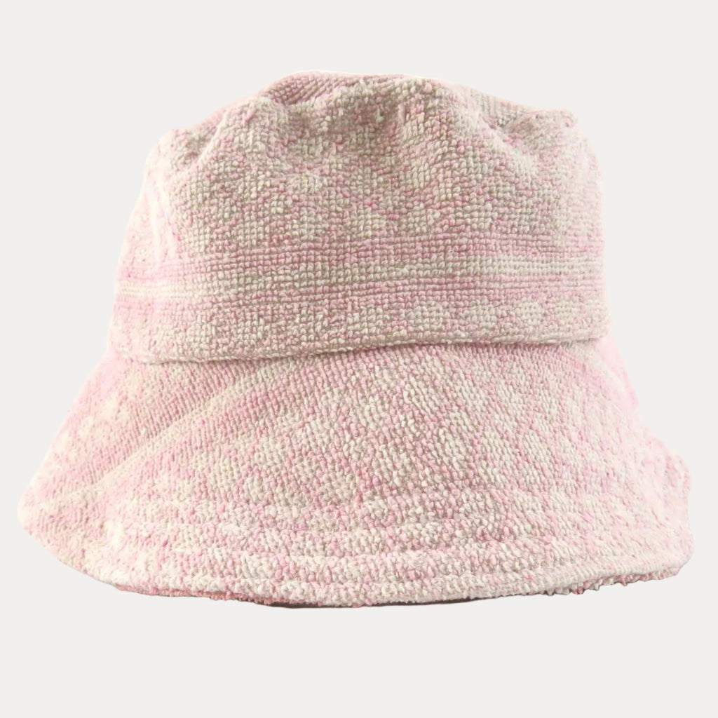 BEACH HAT REVERSIBLE M - Pink & White