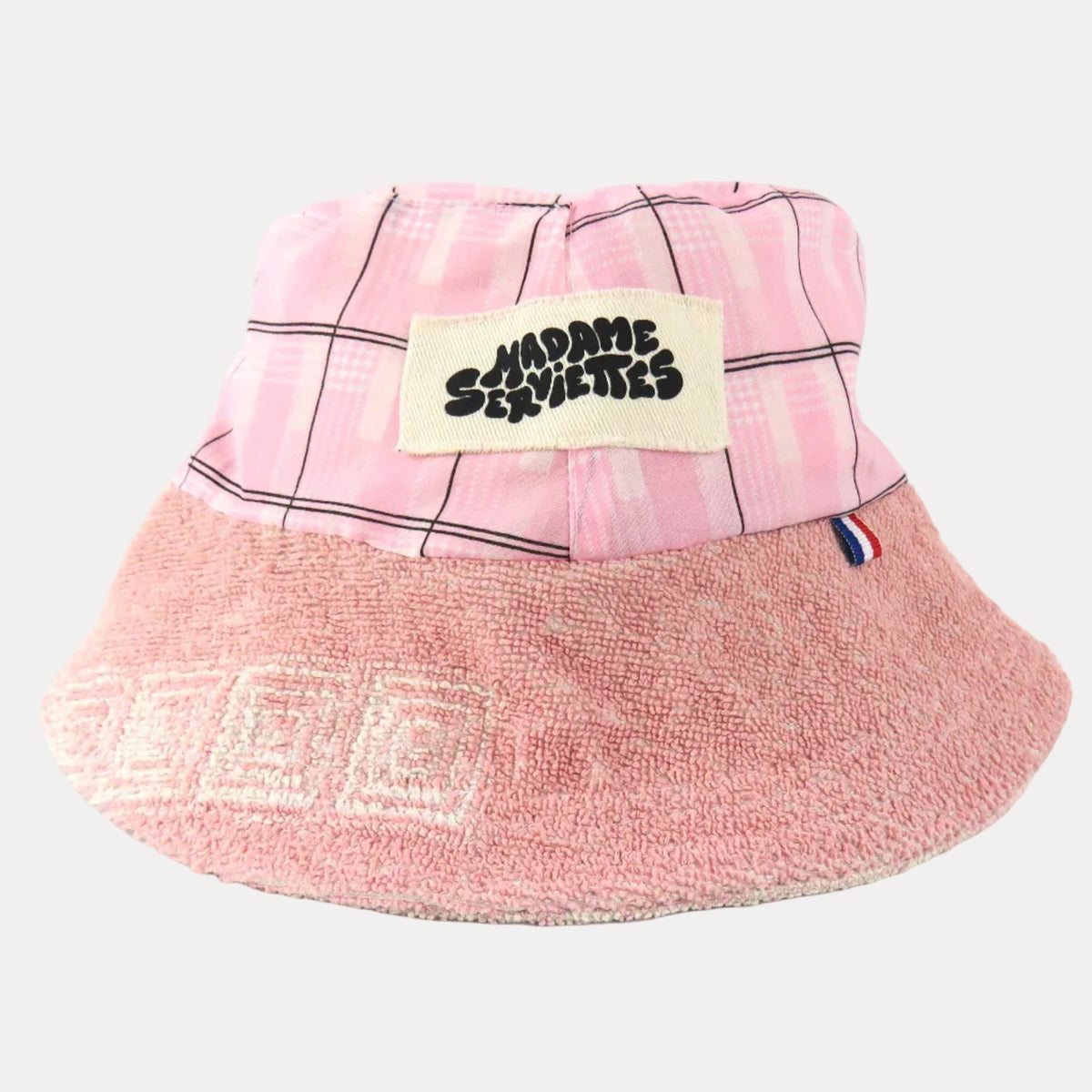 BEACH HAT REVERSIBLE M - Pink & White
