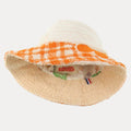 BEACH HAT REVERSIBLE M - Orange & White