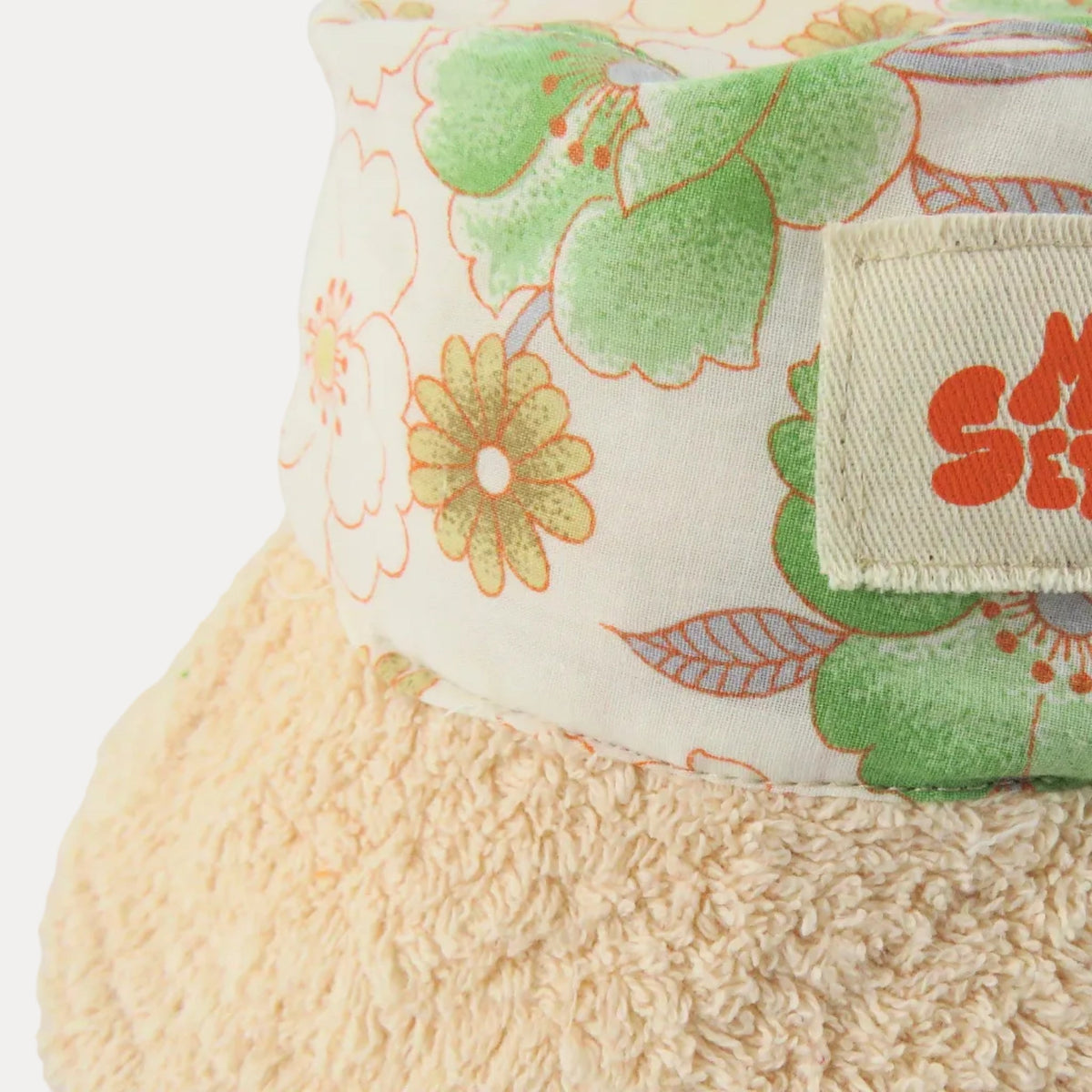 BEACH HAT REVERSIBLE M - Orange & White