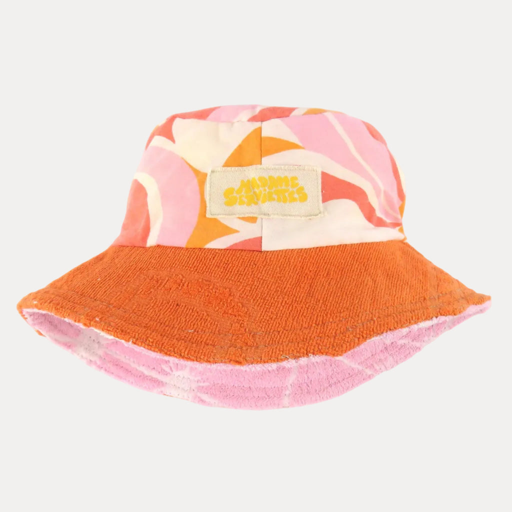 BEACH HAT REVERSIBLE M - Pink & Yellow