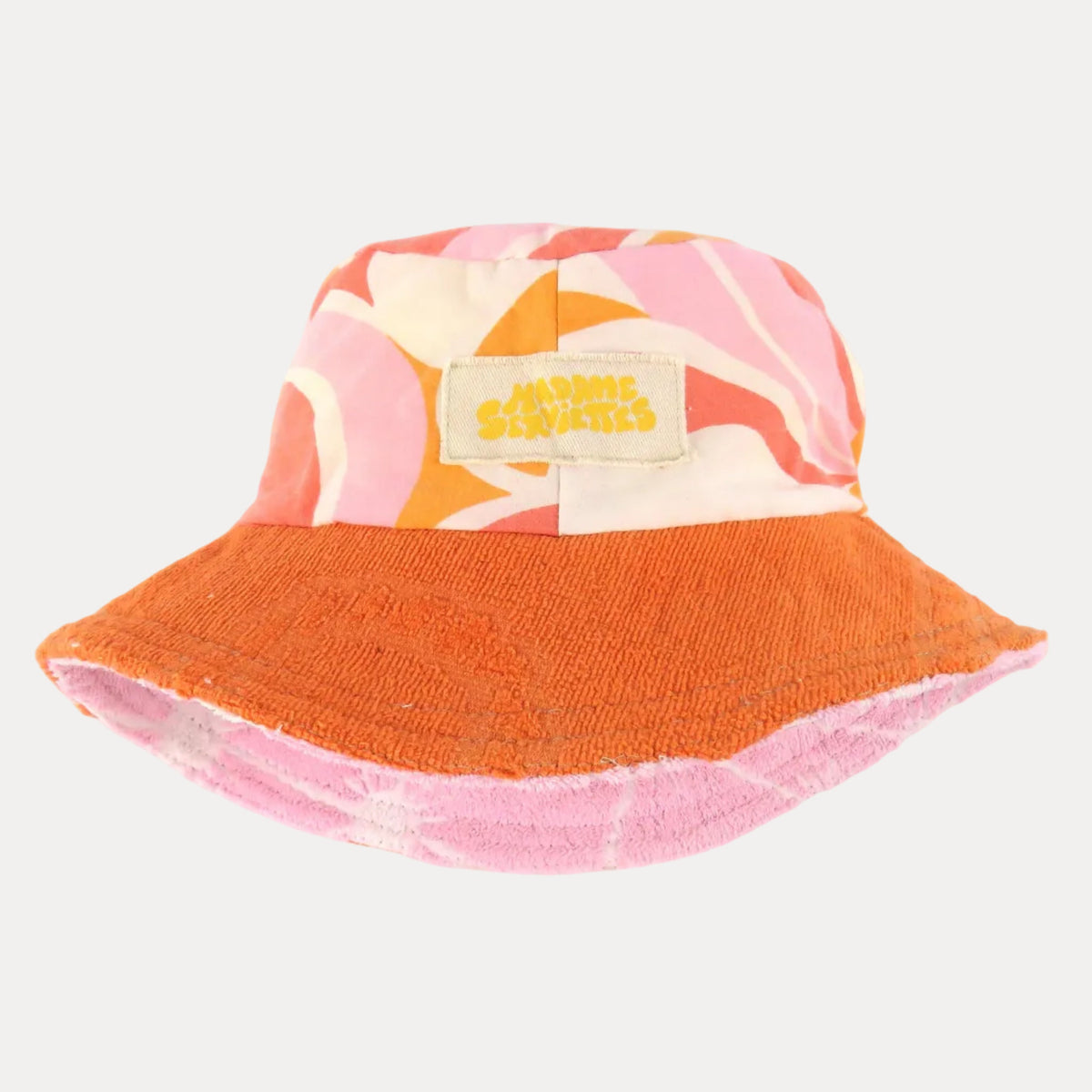 BEACH HAT REVERSIBLE M - Pink & Yellow