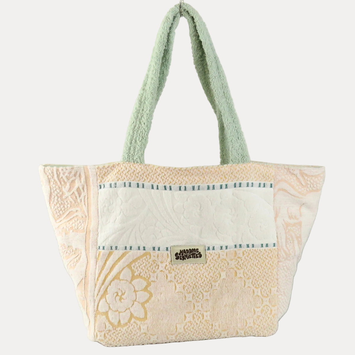 OVERSIZED BEACH BAG - Orange & Green