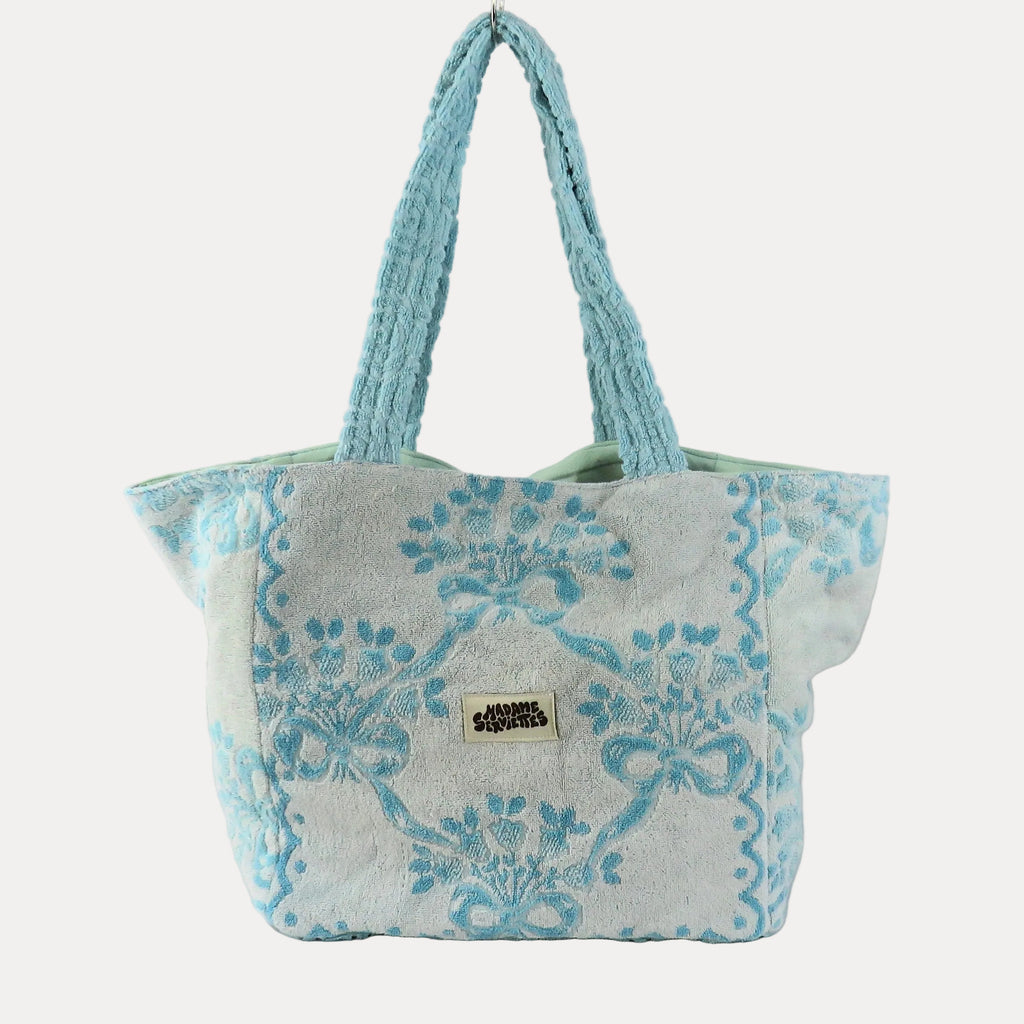OVERSIZED BEACH BAG - Blue & Green