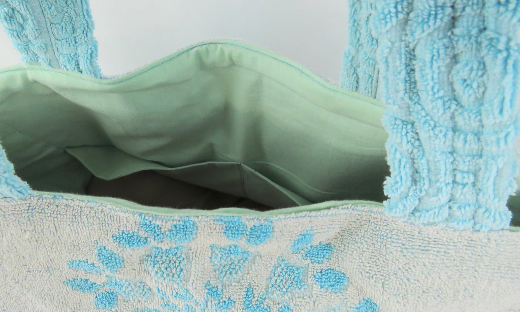 OVERSIZED BEACH BAG - Blue & Green