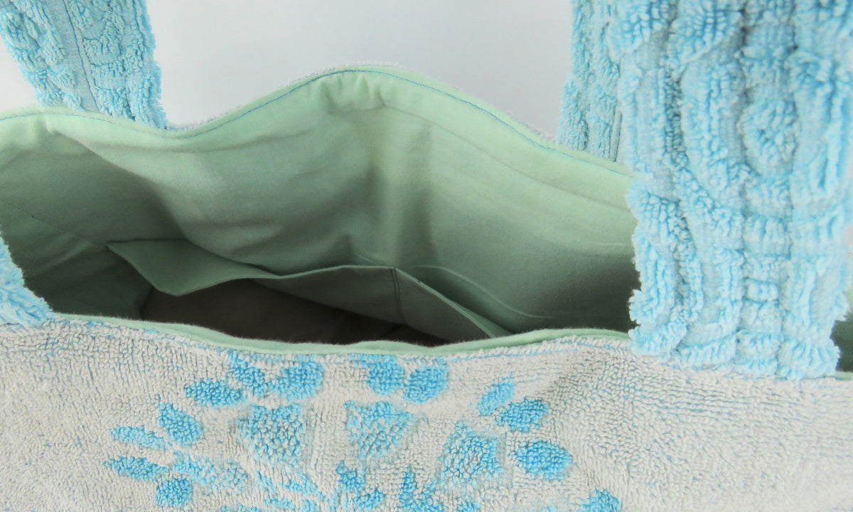 OVERSIZED BEACH BAG - Blue & Green