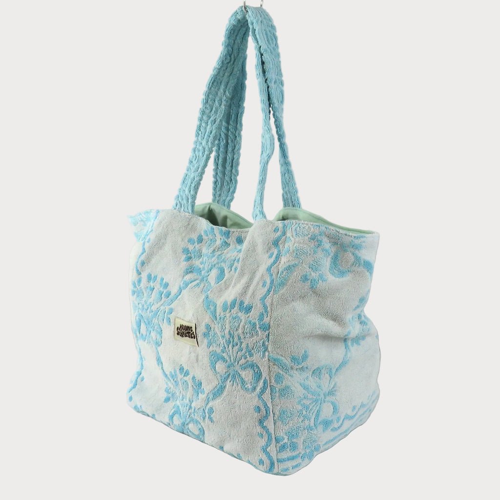 OVERSIZED BEACH BAG - Blue & Green