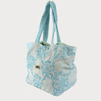 OVERSIZED BEACH BAG - Blue & Green