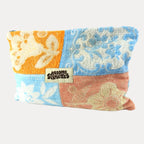 OVERSIZED ZIP & CLIP POUCH - Orange & Blue