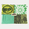 OVERSIZED ZIP & CLIP POUCH - Green & White