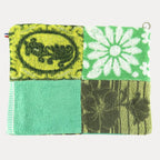 OVERSIZED ZIP & CLIP POUCH - Green & White