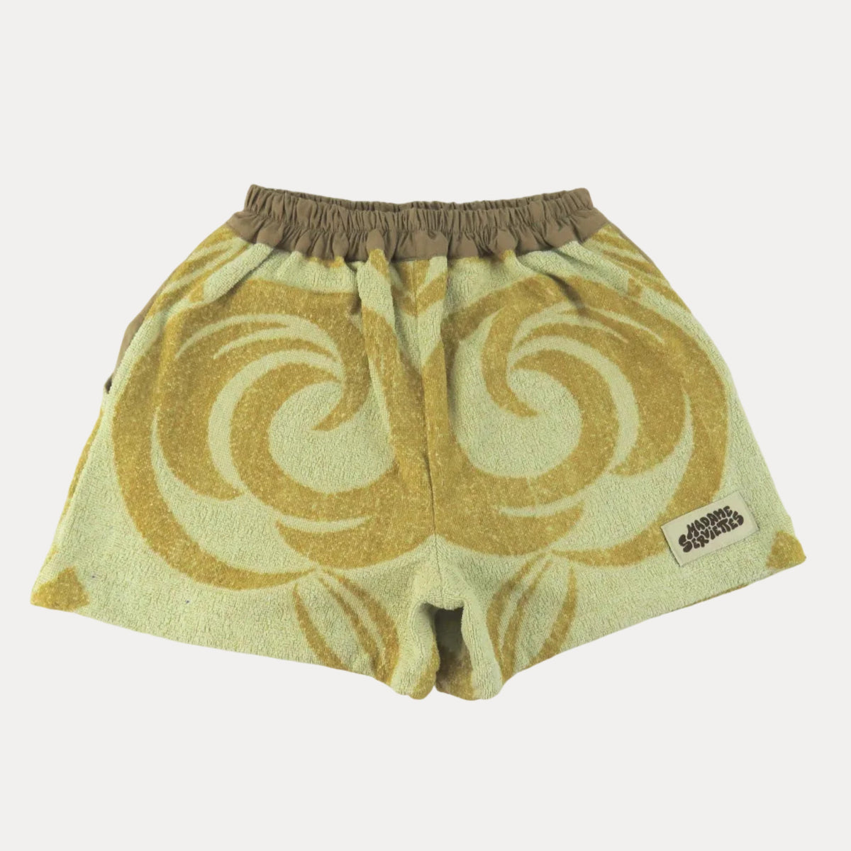 LOOSE BOXER SHORT M - Brown & Yellow