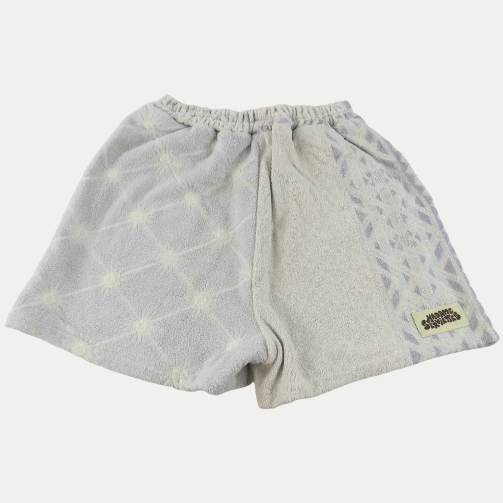 LOOSE BOXER SHORT XL - Purple & Beige